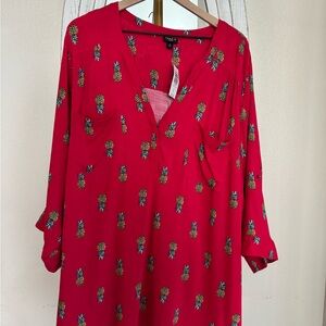 Torrid Pink Pineapple Print Top #10